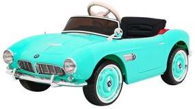 Carro elétrico para Crianças 12V BMW 507 Retro Rodas Eva, Assento de couro Verde