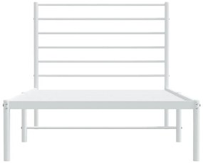 Estrutura de cama com cabeceira 90x200 cm metal branco
