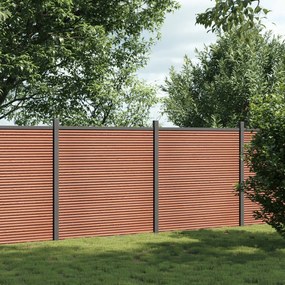 Painel de vedação 353x186 cm WPC castanho