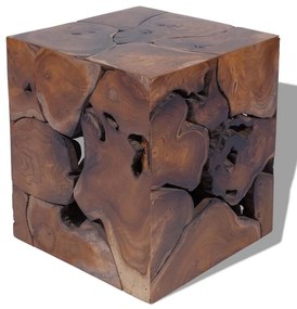 Banco em madeira de teca maciça 40x40x45 cm