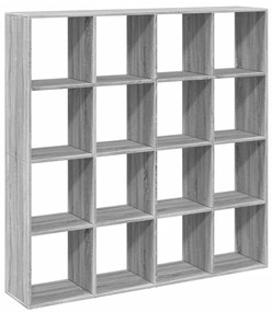 Estante 137,5x29x137,5 cm derivados de madeira cinzento sonoma