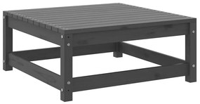 vidaXL Apoio de pés para jardim 70x70x30 cm pinho maciço cinzento