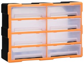 Caixa organizadora com 8 gavetas grandes 52x16x37 cm