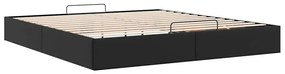 Estrutura de cama otomana sem colchão 180x200 cm preto