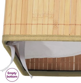 Cesto para roupa suja c/ 2 secções 100 L bambu