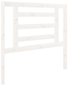 Cabeceira de cama 96x4x100 cm pinho maciço branco