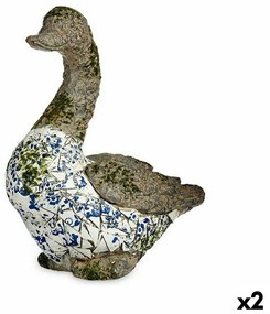 Figura Decorativa para Jardim Pato Poliresina 17 x 42 x 40 cm (2 Unidades)