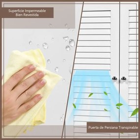 Armário de canto alto  60 x 44,5 x 173 cm para casa de banho ou cozinha triangular com 3 prateleiras abertas e 2 portas Branco