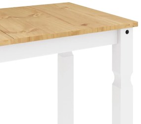 5 pcs conjunto de jantar Panama madeira pinho maciça branco