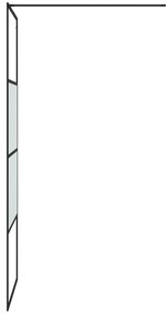Divisória de chuveiro 80x195 cm vidro semiopaco ESG preto