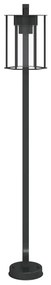 Candeeiro de chão para exterior 3 pcs 100 cm aço inox. preto