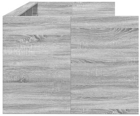 Sofá-cama com gavetas sem colchão 90x200 cm cinzento sonoma
