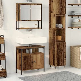 vidaXL Conjunto de Móveis para Banheiro 2 pcs Castanho 60 x 30 x 60 cm