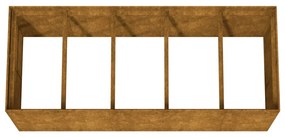Canteiro elevado de jardim 200x80x80 cm aço corten
