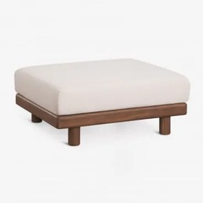 Puff De Jardim 100x80 Cm Em Acácia Edrien Castanho Acácia - Sklum