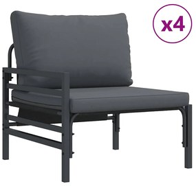 Conjunto de Sofá de Jardim 7 pcs Antracite 70 x 70.5 x 31.5 cm