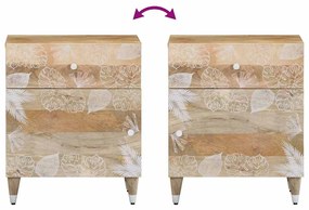 Mesa de cabeceira 50x33x60 cm madeira de mangueira maciça