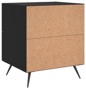 Mesas de cabeceira 2 pcs 40x35x47,5 cm deriv. de madeira preto