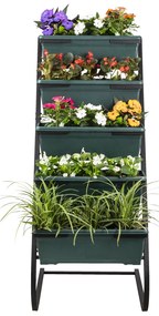Vaso Decorativo Rs-001 – Verde Escuro e Preto – 56x130x85 cm | Tribo H