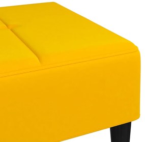 Apoio de pés 78x56x32 cm veludo amarelo