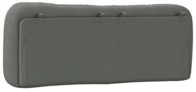 Almofadão de cabeceira 120 cm tecido cinzento-escuro