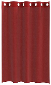 Cortinas de voile com ilhós 2 pcs vermelho tinto