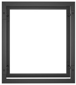 Suporte para lenha 50x28x56 cm aço preto mate