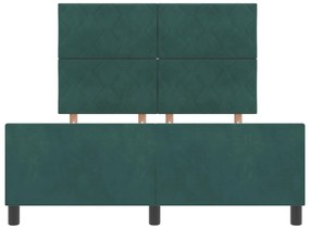 Estrutura de Cama vidaXL Verde Escuro 140x200 cm Veludo