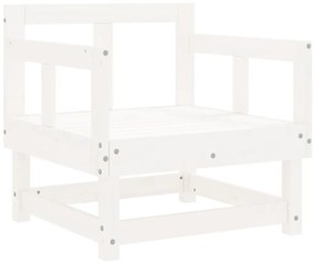 Cadeiras de jardim 2 pcs madeira de pinho maciça branco