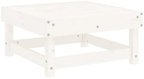 Apoios de pés p/ jardim c/ almofadões 2 pcs pinho maciço branco