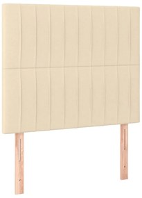 Cama com molas/colchão 90x190 cm tecido cor creme