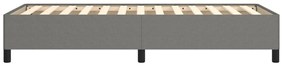 Estrutura de cama sem colchão 100x200 cm tecido cinzento-escuro