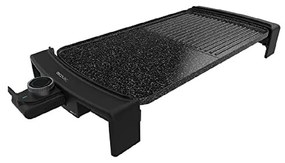 Grelhador eléctrico Tasty&Grill 3000 RockWater MixGrill, Placa elétrica de alta potência com revestimento antiaderente de 2600 W