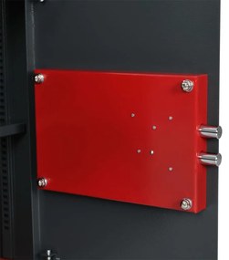 Caixa de Segurança com Fechadura Chave Cinza Escuro 31x35x50 cm Aço