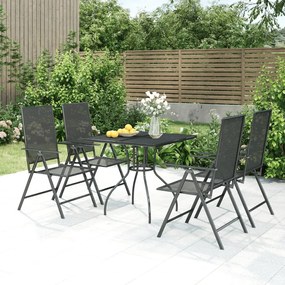 vidaXL 5 pcs conjunto de jantar para jardim aço antracite