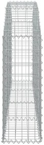 Cesto gabião arqueado 200x30x80/100 cm ferro galvanizado