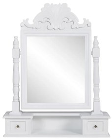 vidaXL Mesa toucador de maquilhagem com espelho quadrado MDF