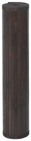 Tapete retangular 100x300 cm bambu castanho-escuro