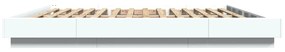 Estrutura de cama 200x200 cm derivados de madeira branco
