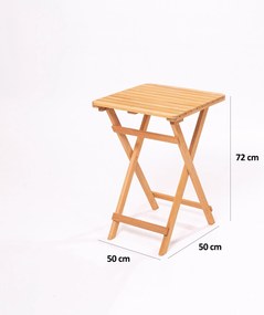 Conjunto de Mesa e Cadeiras de Jardim My001A – Natural Creme – 50x72x5