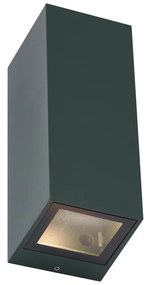 Candeeiro de Parede Moderno Verde Escuro 2-Luzes GU10 70mm IP54 - Baleno Moderno