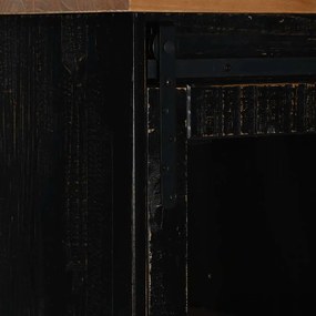 Adega HALDEN com Suporte para Vinhos e Porta Deslizante Pinho