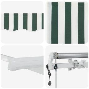 Toldo Verde e branco 400 × 300 cm Verde e branco