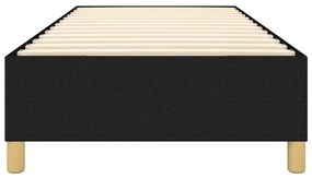 Estrutura de cama sem colchão 80x200 cm tecido preto