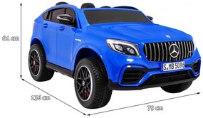 Carro elétrico para Crianças 24V 4x4 2 Lugares Mercedes GLC 63S Rodas de EVA, Assento de couro Azul