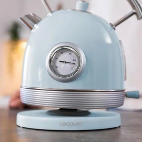 Jarro elétrico ThermoSense 420 Light Blue. Capacidade 1.8 litros, 2200 W, Medidor de temperatura, Base 360°, Aço inoxidável, Estilo Vintage, Azul