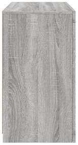 Aparador com luzes LED 60,5x37x67 cm cinzento sonoma