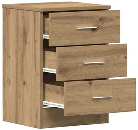 Mesa cabeceira 38x35x55 cm derivados madeira carvalho artisiano