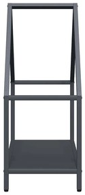 Suporte para lenha 60x25x60 cm aço laminado a frio antracite