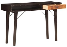 Mesa consola 118x35x76 cm madeira recuperada maciça